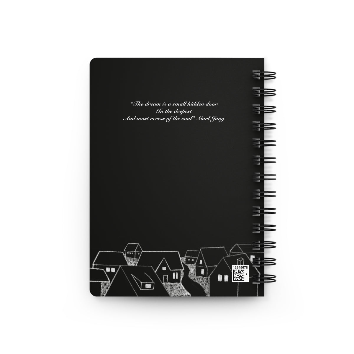 Spiral Notebook — Moonlit Village Sketch Journal