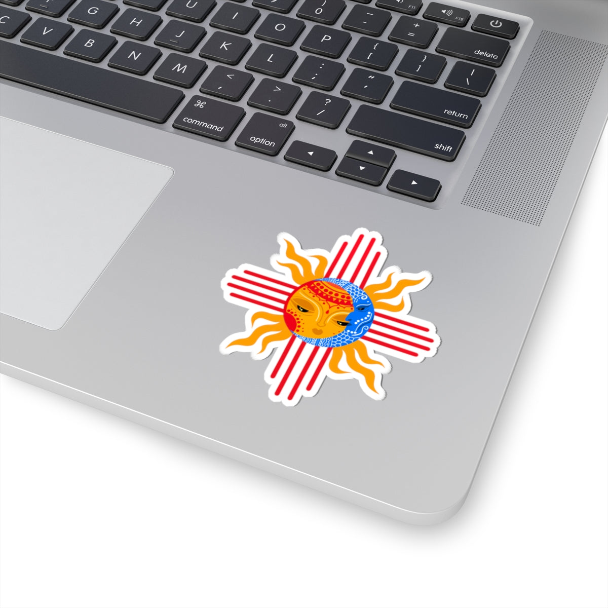 Zia Sun & Moon Kiss-Cut Sticker — Southwestern Celestial Decal